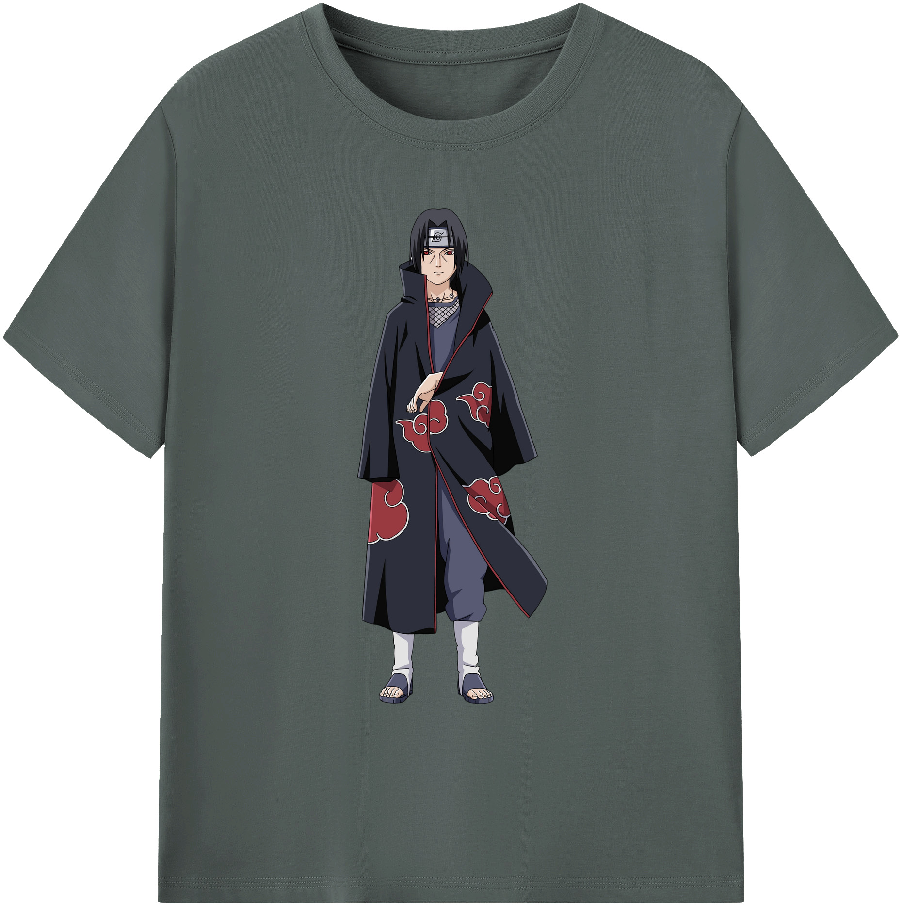 （画像用） NARUTO -ナルト- うちは イタチ Uchiha Itachi 綿100％ メンズ半袖Tシャツ｜肌触りやわらか＆通気性